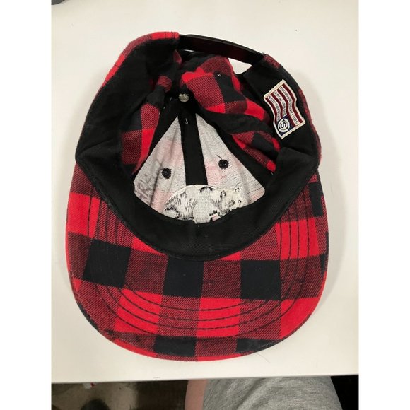 San Diego Zoo Vintage Plaid Youth Snapback Hat, Black/Red, One Size - Picture 2 of 3